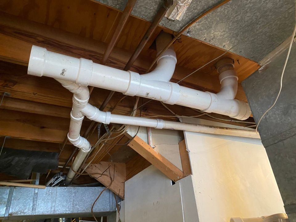 4-Inch Drain Pipe Replaced in a Basement