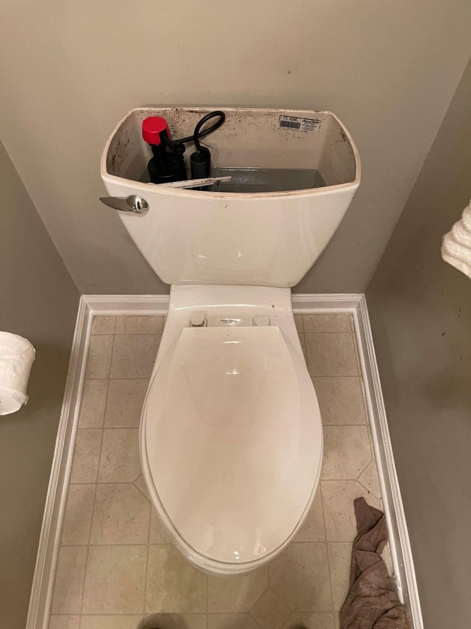 Hidden Toilet Leak – Tank-to-Bowl Kit Replaced